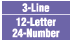 3-Line 12-Letter 24-Number