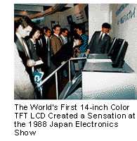 The Worlds First 14-inch Color TFT LCD Created a Sensation at the 1988 Japan Electronics Show